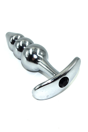 Стимулирующая анальная пробка для ношения с небольшим черным кристаллом