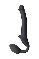 Безремневой страпон Strap-on-me из мягкого силикона, S, 24 см, черный