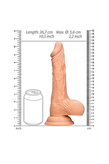 Фаллоимитатор Shots Media RealRock Realistic Dildo With Balls, 25 см, телесный Фаллоимитатор Shots Media RealRock Realistic Dildo With Balls, 25 см, телесный