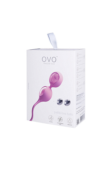 Вагинальные шарики OVO L1A, розовые