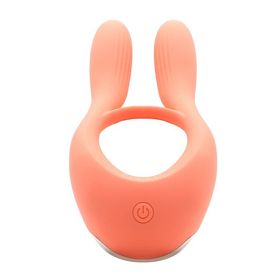 Эрекционное кольцо с вибрацией KisToy Martin, оранжевое