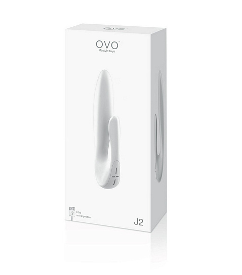 Женский заряжаемый вибромассажер OVO J2 Rabbit, белый