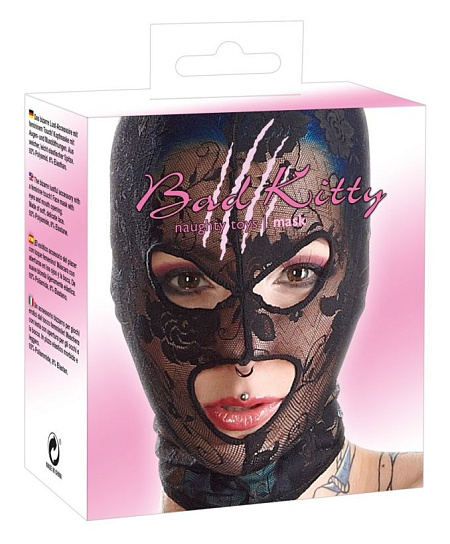Маска для головы Bad Kitty Naughty Toys Hood чёрная