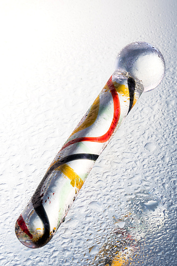 Радужный фаллоимитатор из стекла DILDO, 19 см