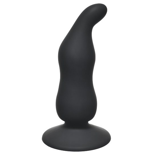 Силиконовая анальная пробка Waved Anal Plug, черная