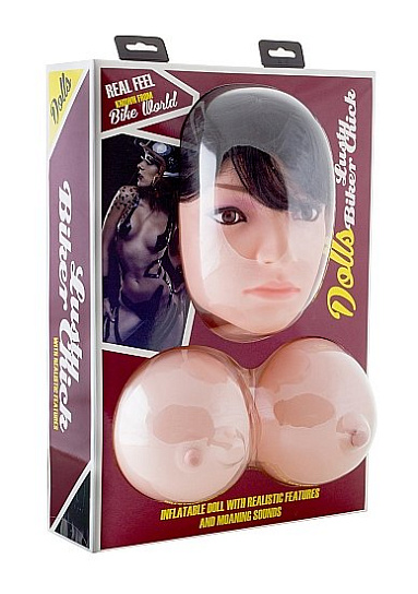 Кукла в натуральную величину с двумя отверстиями LUSTY BIKER