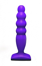 Анальная втулка Small Bubble Plug рельефная, фиолетовая