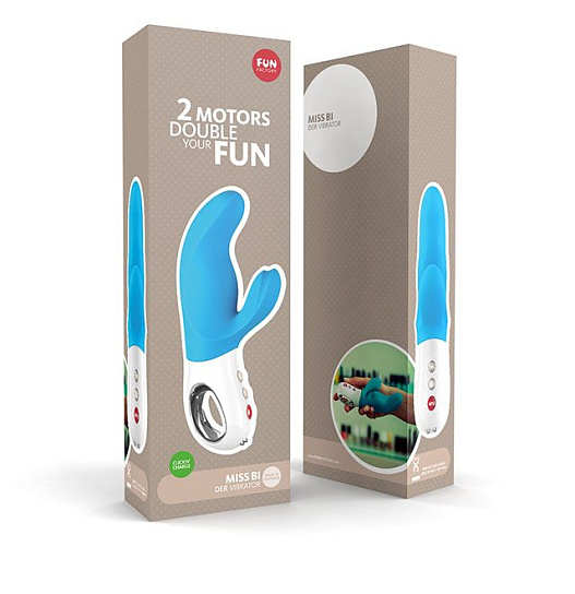 Мини-вибратор премиум класса Miss Bi, 17 см, голубой