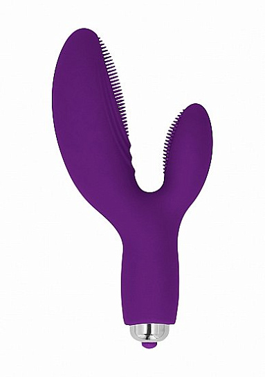 Женский стимулятор с двумя отростками и вибропулей Holy 10 Speed, фиолетовый