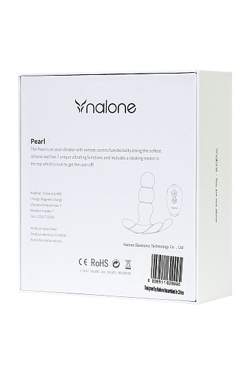 Анальный вибратор Pearl для массажа, 7 режимов вращения