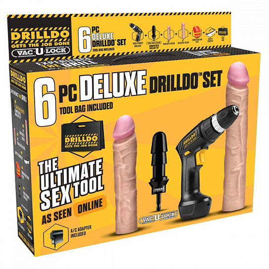 Набор DRILLDO DELUXE с 2-я насадками 