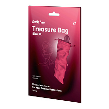 Мешочек для хранения вибромассажера Satisfyer Treasure Bag XL, розовый