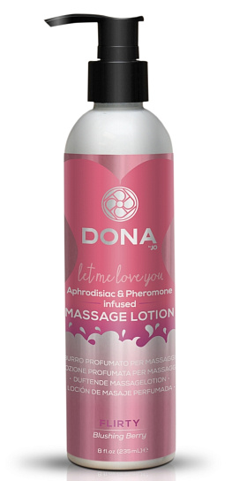 Увлажняющий лосьон для массажа DONA Blushing Berry Флирт, 235 мл