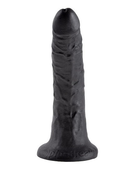 Реалистичный фаллоимитатор с присоской King Cock PipeDream 16.5 см, черный Реалистичный фаллоимитатор с присоской King Cock PipeDream 16.5 см, черный