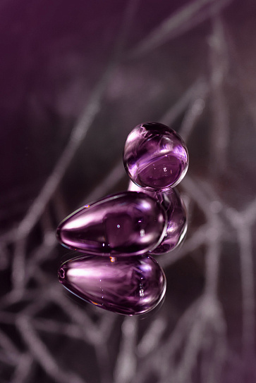 Вагинальные шарики Sexus из розового стекла, диаметр 3,2 см