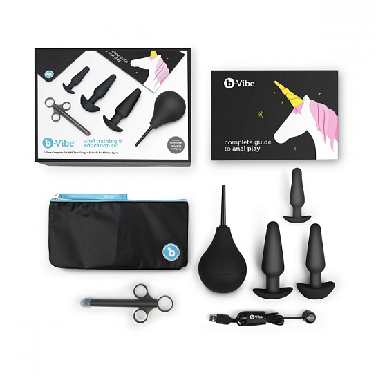 Набор анальных пробок B-VIBE ANAL EDUCATION SET, черный