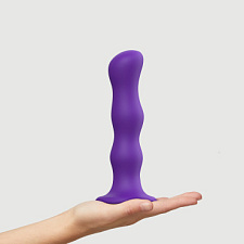 Анальная насадка для страпона Strap-on-me Dildo Geisha Ball 19 см, XL, фиолетовый