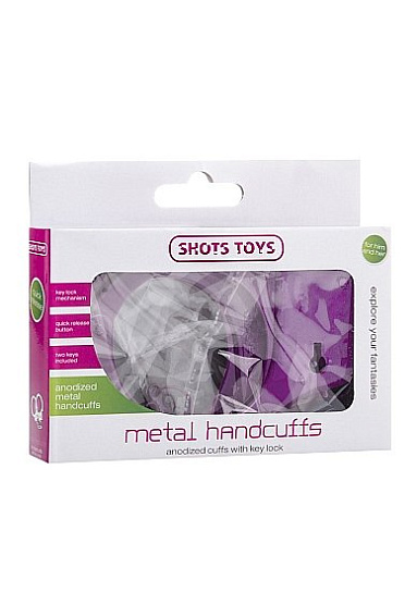 Металлические наручники SHOTS TOYS, фиолетовые