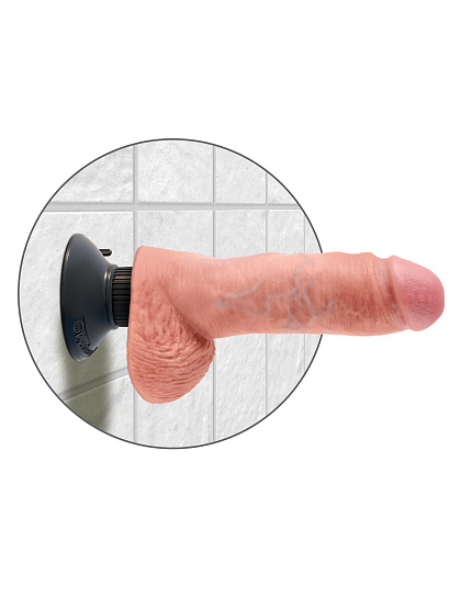 Реалистичный гибкий вибратор-насадка 8 Vibrating Cock 14.5 см, телесный