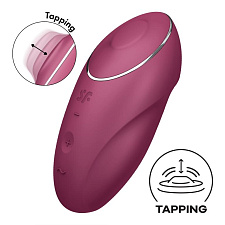 Вибростимулятор с функцией "жидкий воздух" Tap & Climax 1 Satisfyer, красный