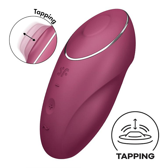 Вибростимулятор с функцией "жидкий воздух" Tap & Climax 1 Satisfyer, красный