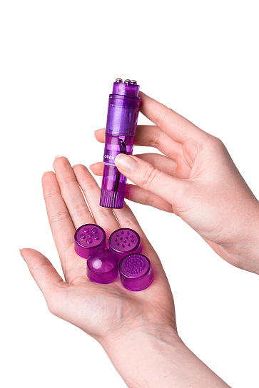 Виброракета Adult Toys от Erotist с 4 насадками, сиреневый, 11 см