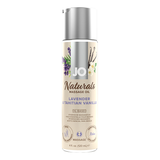 Массажное масло System JO Naturals Lavender & Vanilla, 120 мл