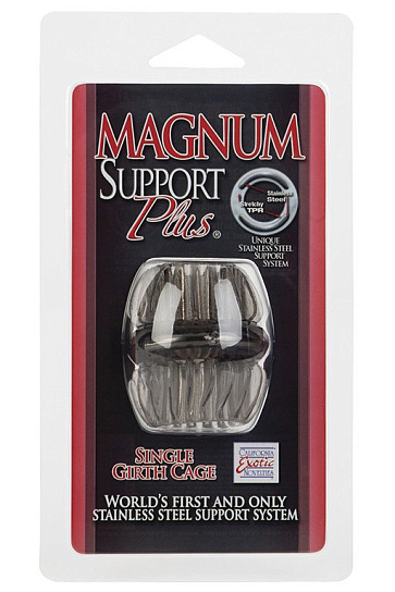 Насадка стимулирующая Magnum Support Plus, черная