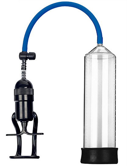 Мужская помпа Eroticon PUMP X3 с ручным насосом, 23 см, прозрачная