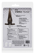 Анальная мини-пробка Vibro Tease с вибрацией и ограничителем, серая