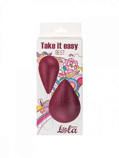 Виброяйцо с выносным пультом Lola Games Take It Easy Best, красное