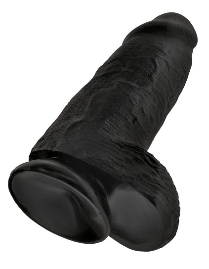 Фаллоимитатор реалистик утолщенный King Cock Chubby, 17 см, черный