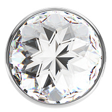 Анальный серебристый страз Diamond Clear Sparkle Small S, прозрачный