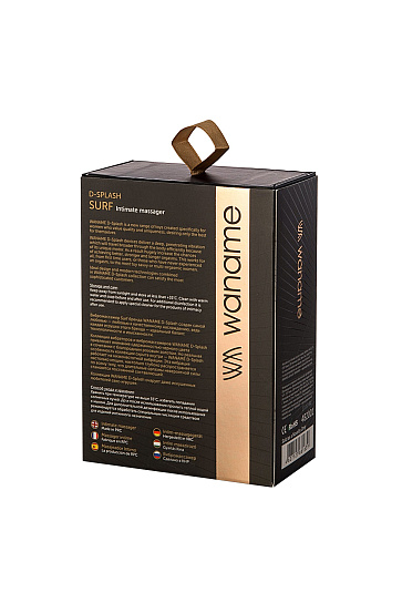 Вибромассажер Waname Surf, черно-золотистый, 11 см