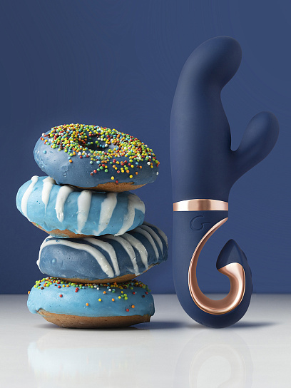 Вибратор-кролик Gvibe Gentley, 2 мотора, синий