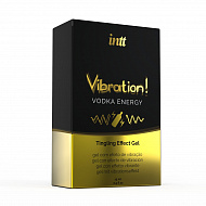 Возбуждающий гель с эффектом вибрации Intt Cosmetics Vodka, 15 мл