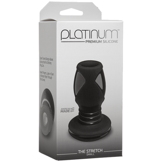 The Stretch Small малая анальная пробка с отверстием, черная