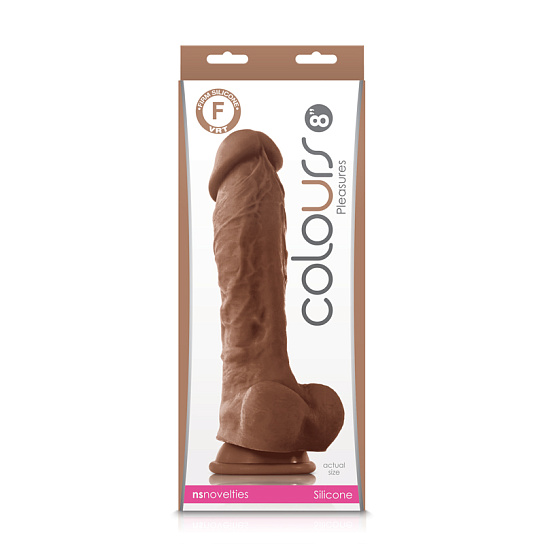 Реалистичный фаллоимитатор Colours - 8" Dildo, 19 см, телесный