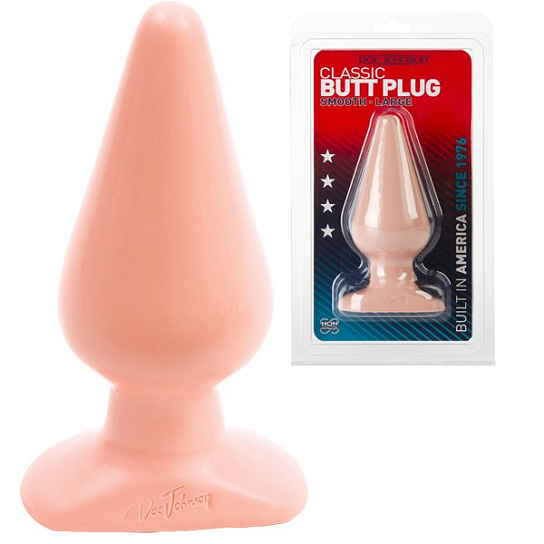 Анальная пробка из гладкого телесного ПВХ Classic Butt Plug
