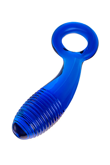 Стеклянная втулка DILDO с кольцом, 15 см