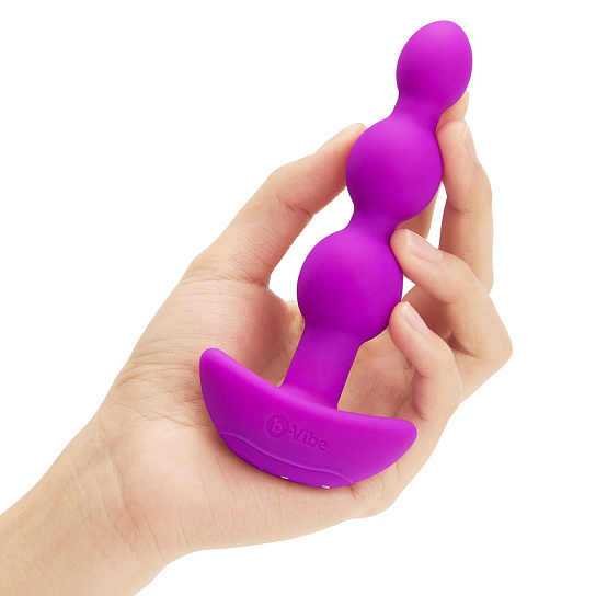 Анальные бусы B-Vibe Triplet Anal Beads Fuchsia
