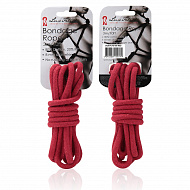 Хлопковая веревка для бондажа и шибари Lux Fetish, 3 м, красная