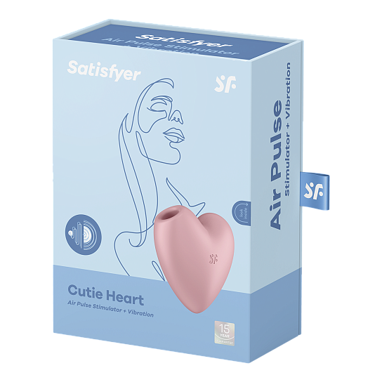 Бесконтактный стимулятор клитора Satisfyer Cutie Heart, нежно-розовый