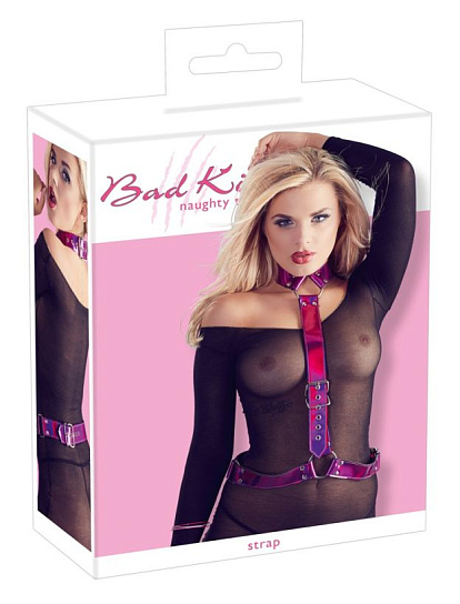 Неоновая сбруя Body Harness Bad Kitty