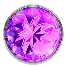 Анальный страз Diamond из гигиеничного металла со стразом, фиолетовый