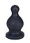 Анальная втулка с гладкой поверхностью, черная, Erasexa