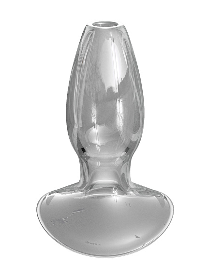 Стеклянный плаг с туннелем Anal Gaper, средний