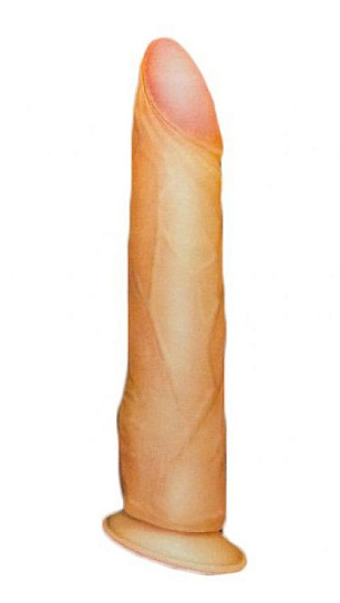 Дилдо Human Style рельефный без мошонки 20,3 см
