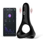 Двойное эрекционное кольцо Magic Motion Rise, черное