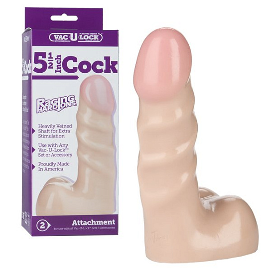 Анальная насадка с мошонкой, 11 см